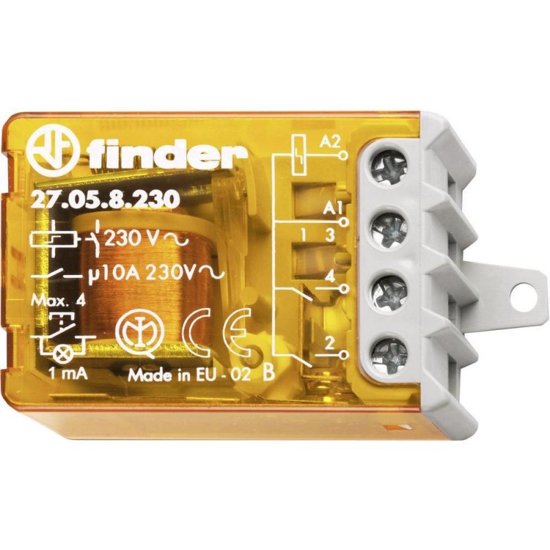 Relè commutatore ad impulsi 10A 220V Finder 27.058230 Relè commutatore ad impulsi 10A 220V Finder 27.058230